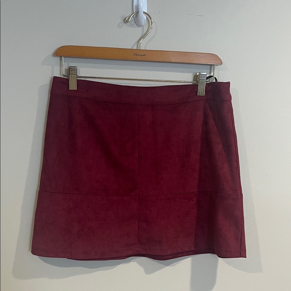 Lulu's Burgundy Pencil Skirt